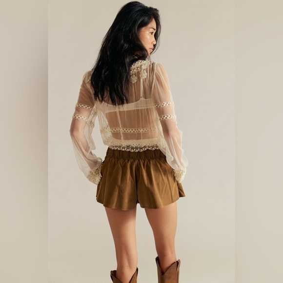 Paradise Found Suede Skort NWOT coriander - Picture 2 of 6